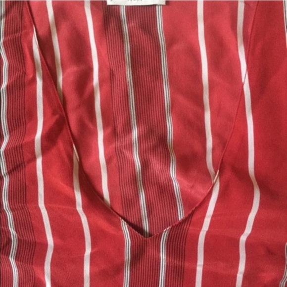 Equipment red stripe silk shirt small - Picture 2 of 3